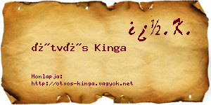 Ötvös Kinga névjegykártya